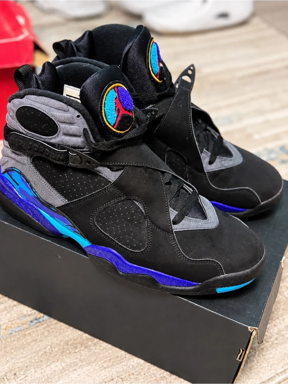 Nike Air Jordan 8 VIII Retro Aqua 2015 Black Concord Men’s Size 11.5